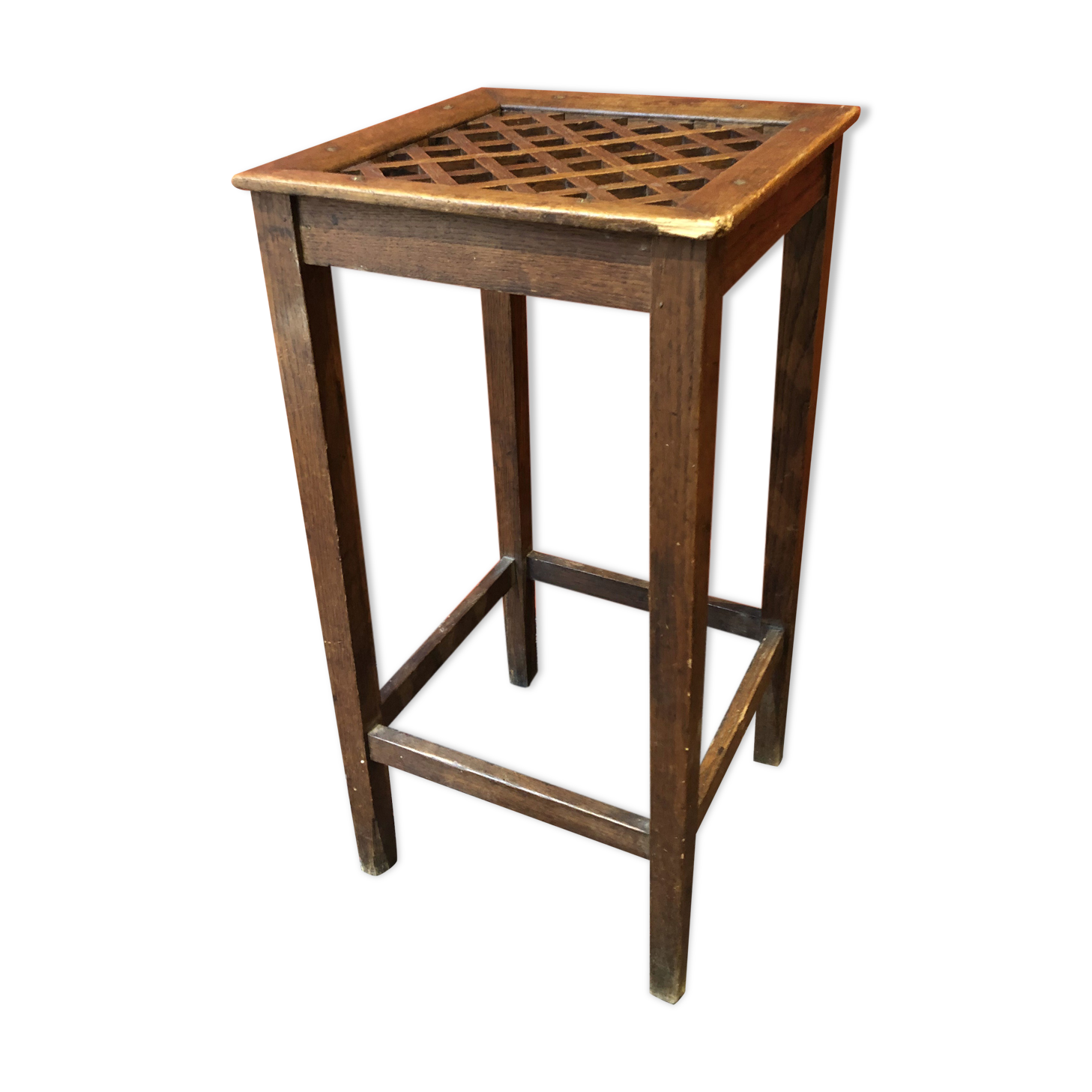 High wooden stool