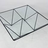 Postmodern Italian Steel and Glass Coffee Table, 1980s