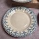 Set of 6 antique flat plates Gien – Terre de Fer – Bengal model
