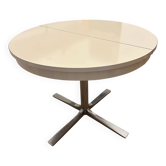 Round table Space Age Roche Bobois with integrated extension system from the 1970s.