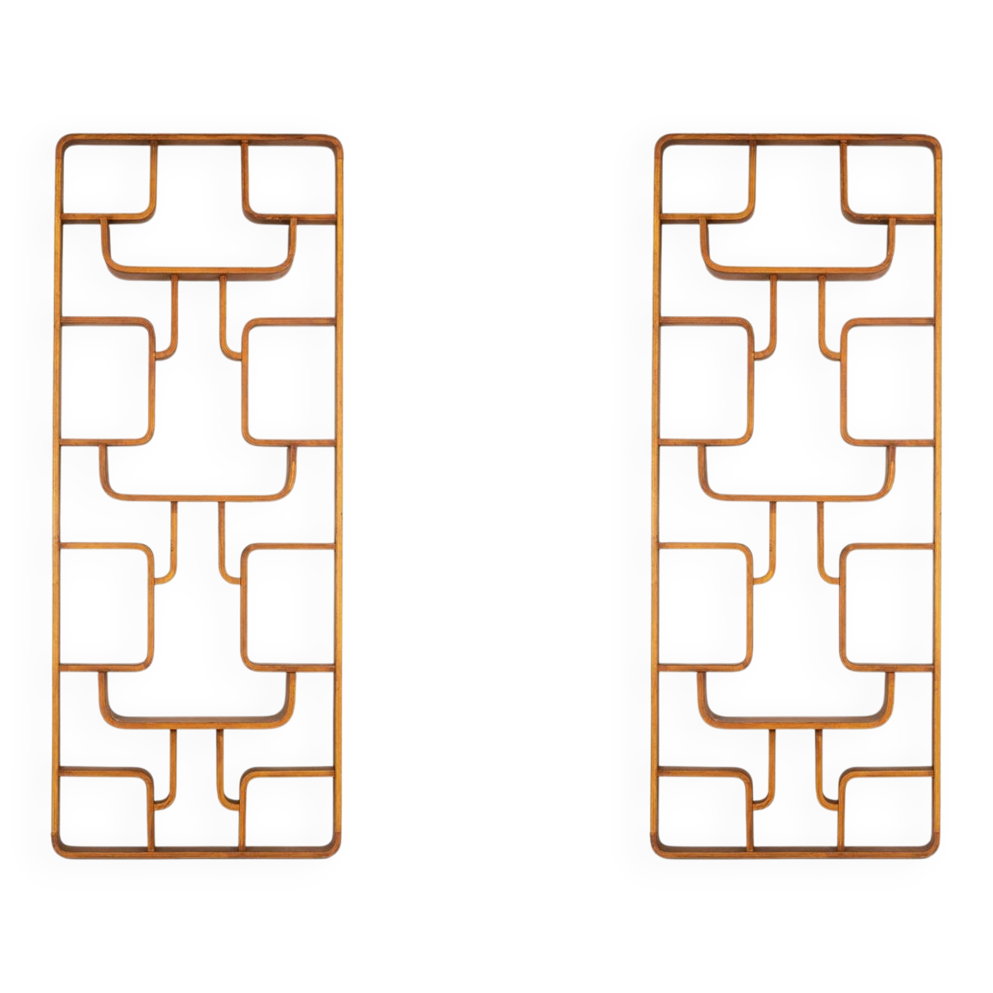 Ludvik Volak. Pair of shelves or partition screen. 1960s-70s.