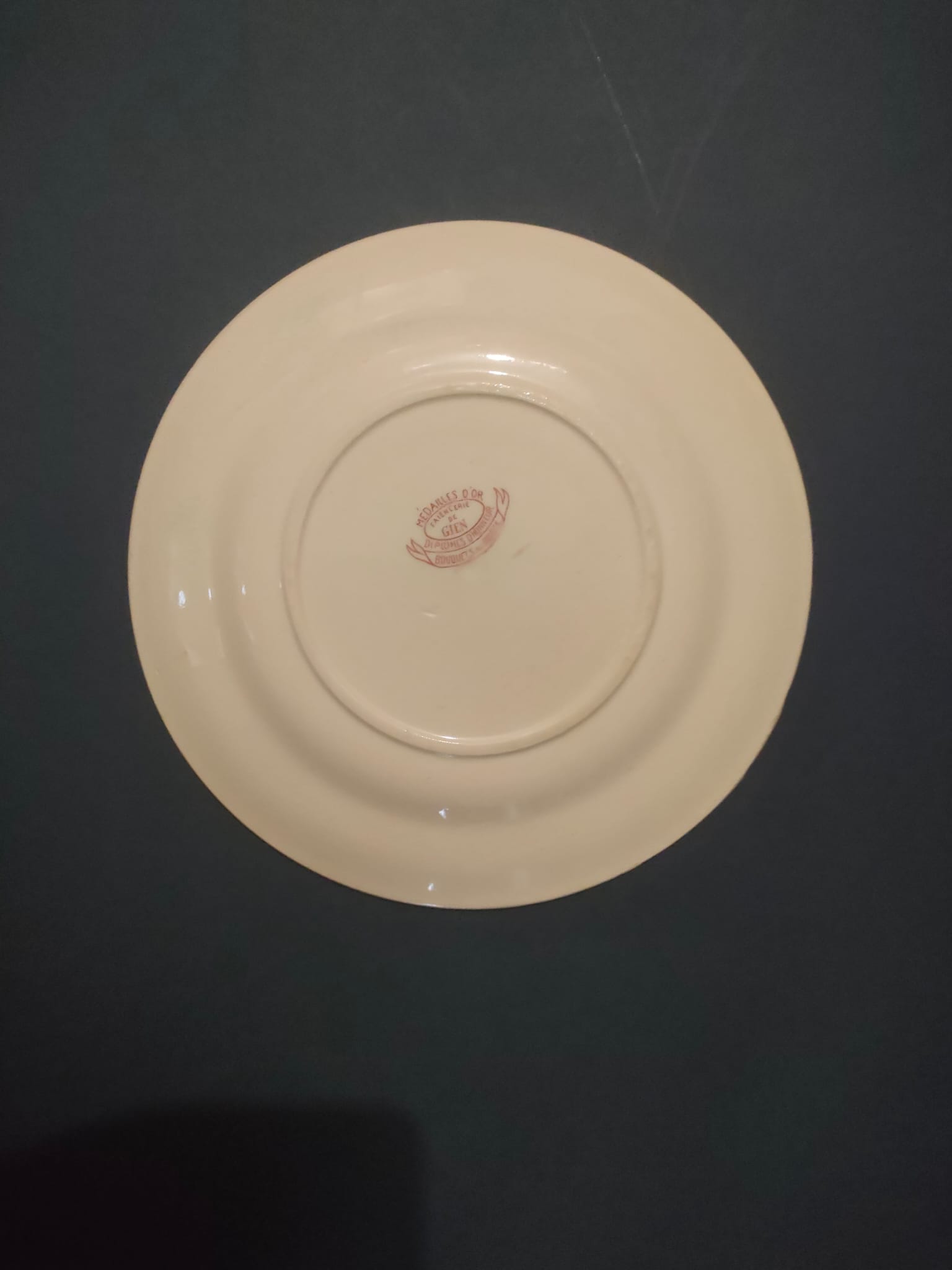 7 dessert plates from the gien earthenware factory