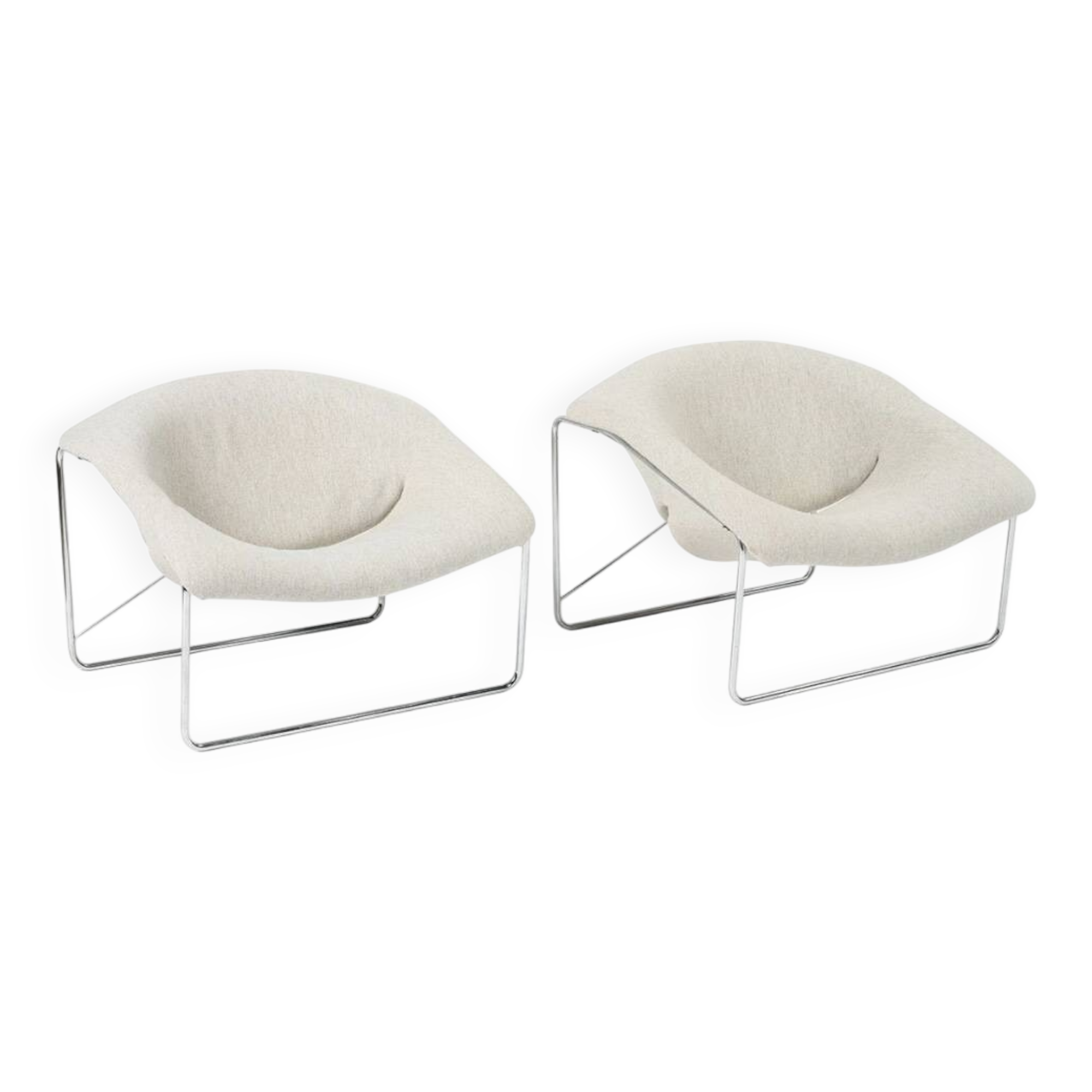 Pair of “Cubic” armchairs by Olivier Mourgue
