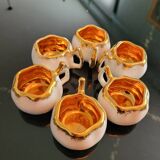 6 tasses à café anciennes en porcelaine