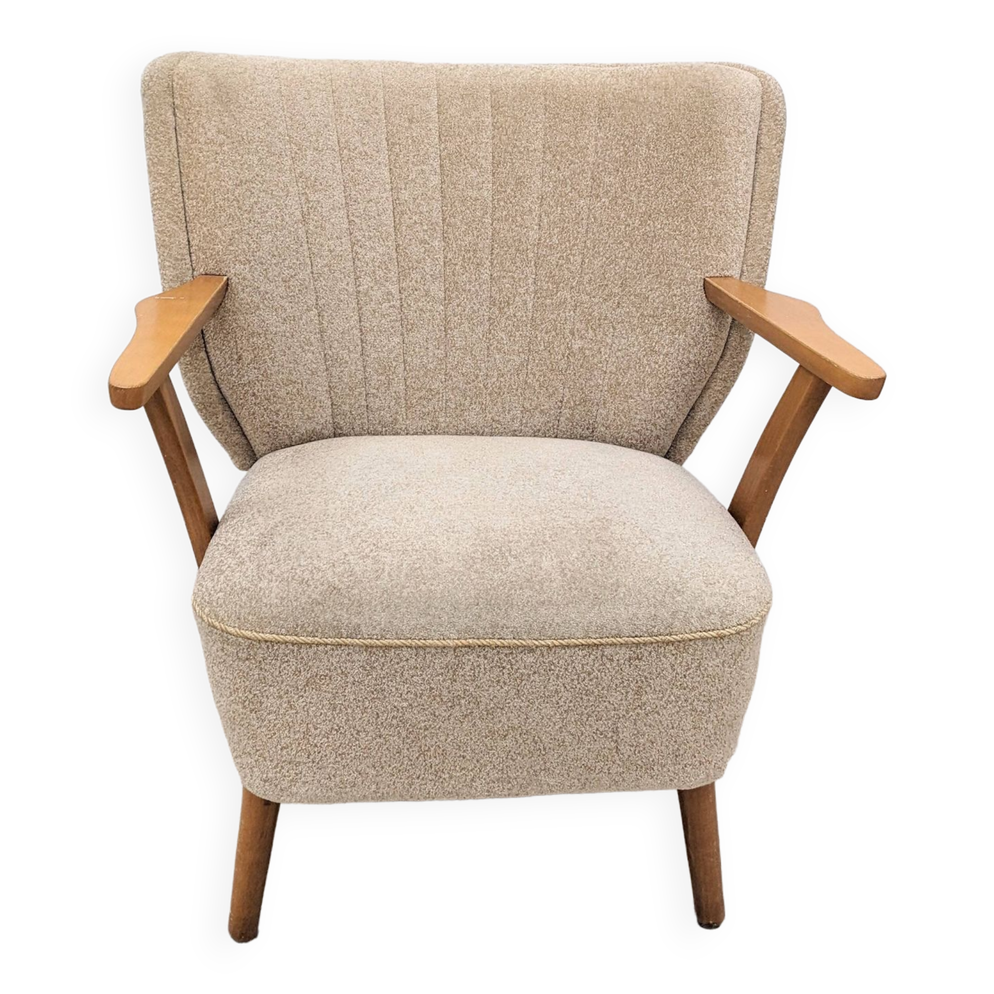 Beige cocktail armchair