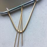 Vintage gold metal mirror 33x61cm