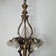 LOUIS XV style chandelier in gilded and patinated bronze with draped women