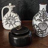White glazed terracotta vase by Marei Keramik