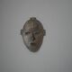 Masque mural sclupture art africain laiton vintage ethnique tribal artisanal