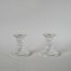 pair of molded glass candlesticks 1950