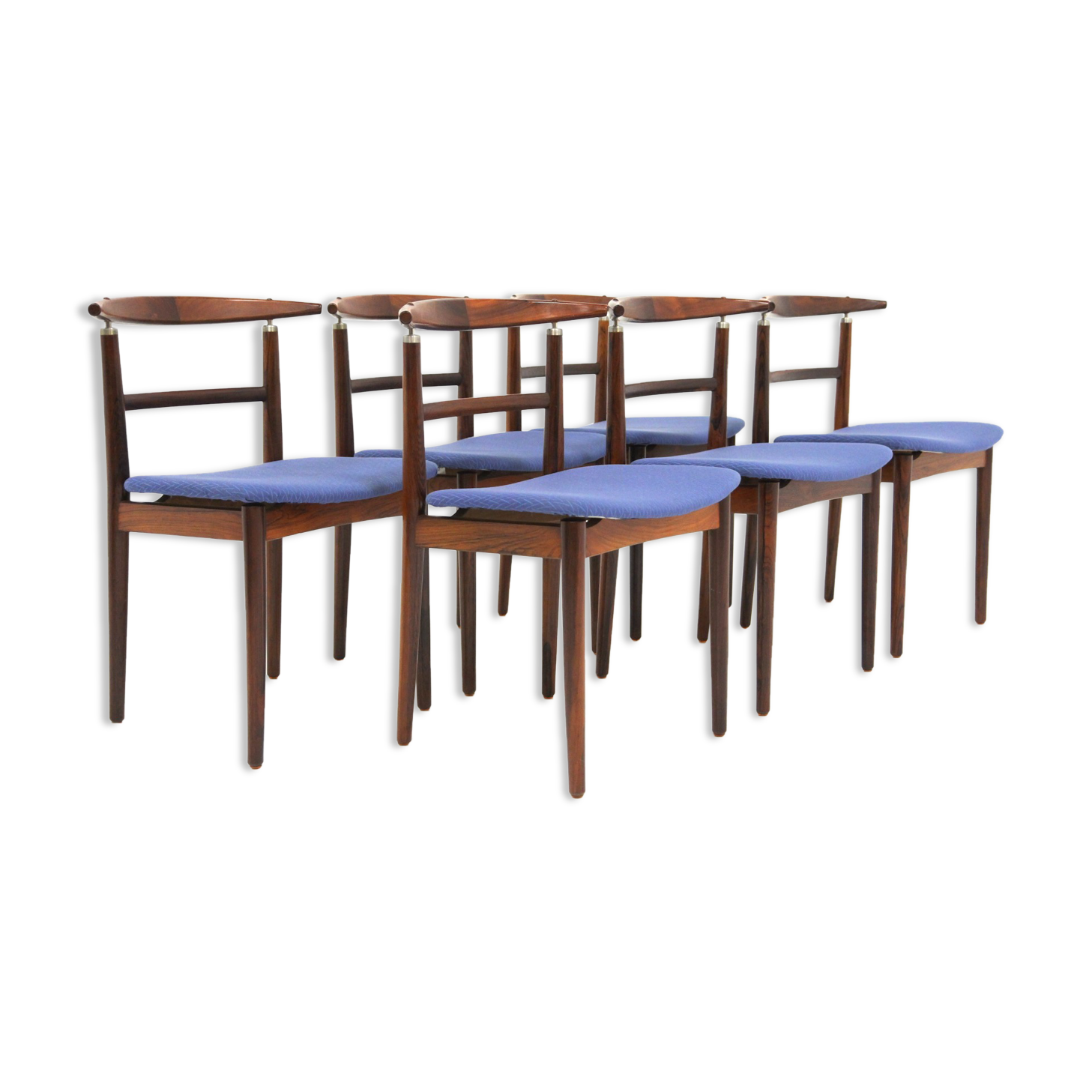 Set of 6 rosewood chairs, Helge Sibast & Børge Rammerskov,, Denmark, 1960