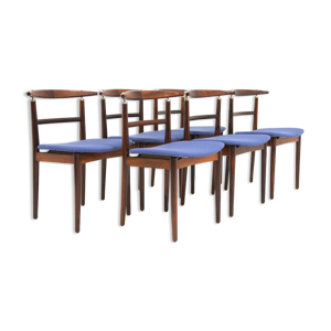 set de 6 chaises en palissandre,