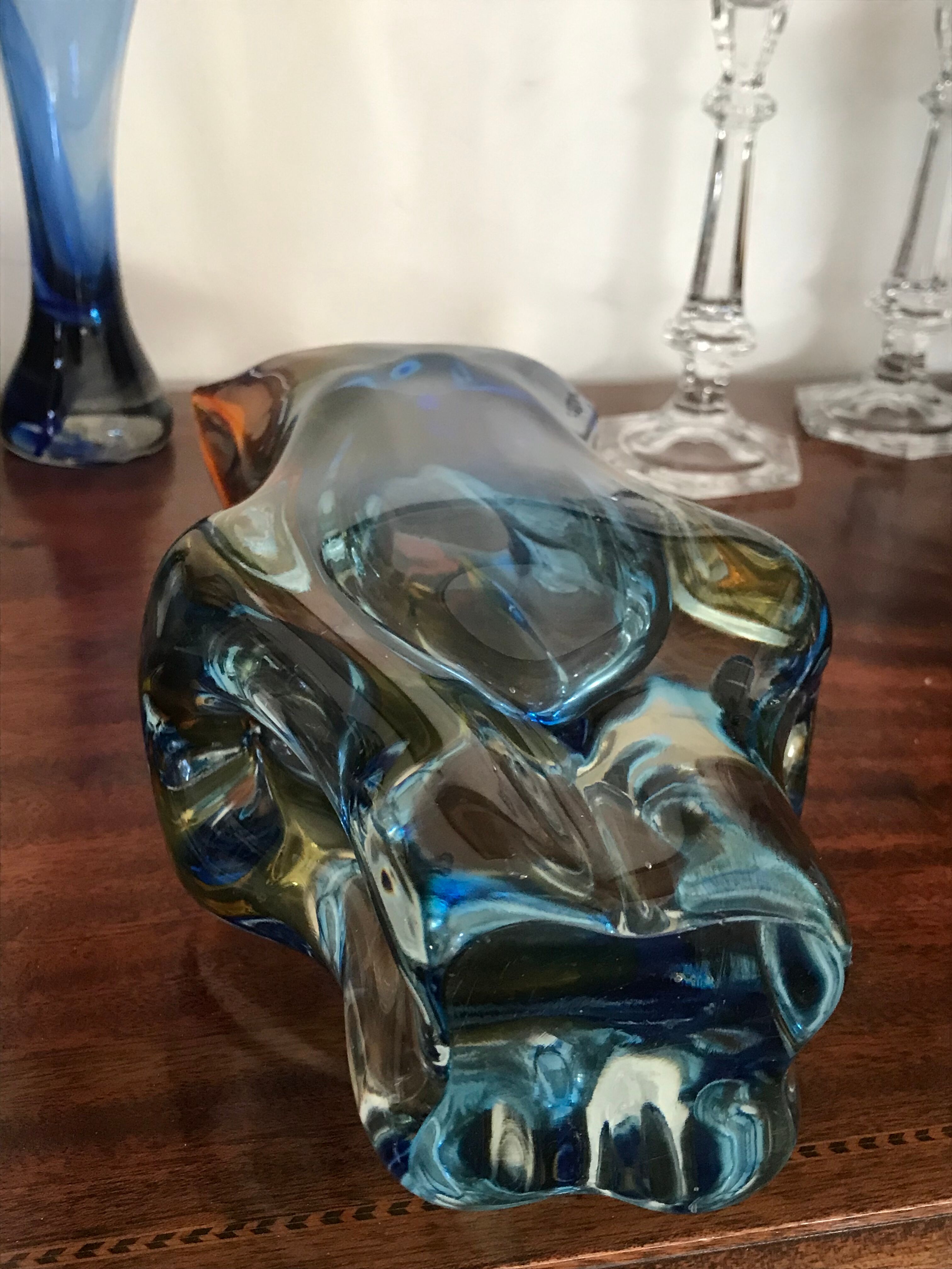 Glass vase by Art Chribska circa 1960