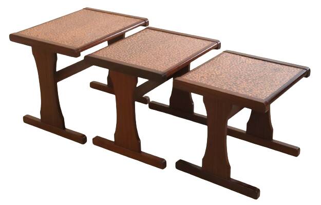 mid century  Copper nesting tables 'Birstall'