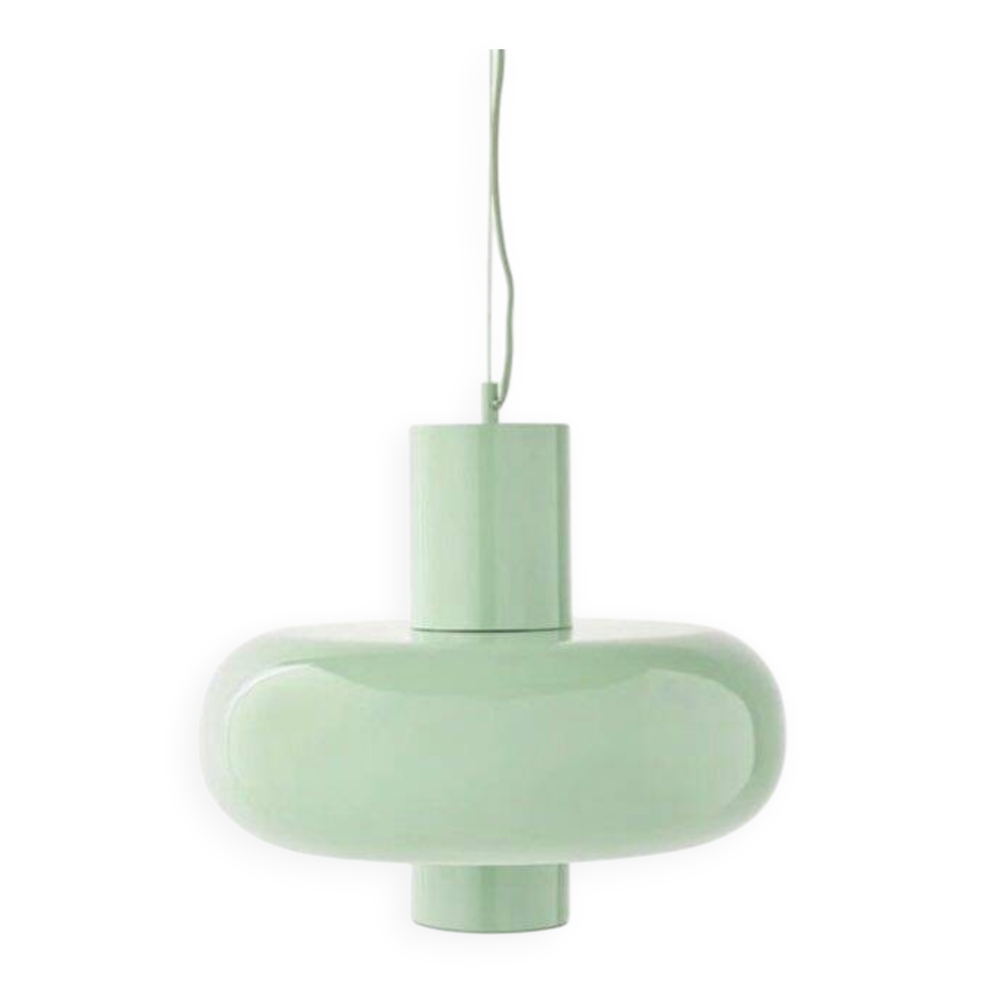 Benjamin office pendant light in green, Monoprix