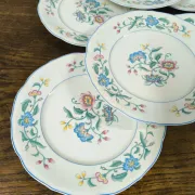 Set of 6 Large Flat Plates Villeroy & Boch "Delia" Vintage 26.5cm