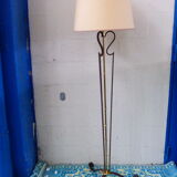 Lamppost twisted wrought iron and brass vintage