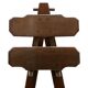 Set de 4 chaises brutalistes en chêne tacheté 1935
