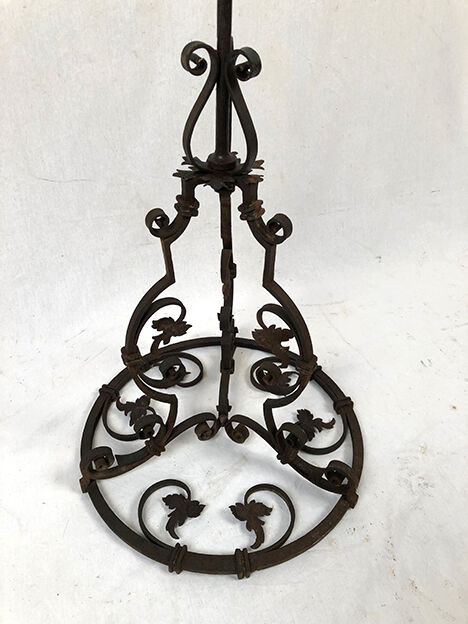 Large wrought iron lamppost, nineteenth