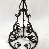 Large wrought iron lamppost, nineteenth
