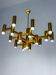 Gaetano Sciolari geometric chandelier, 19 lights, Italy, 1970s