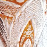 Bohemian glass vase. Czech Republic 1980s.