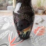 Art Deco vase from the 60s with deer designs