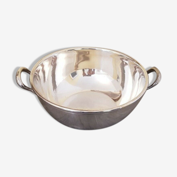 Silver metal jatte or bowl 1960