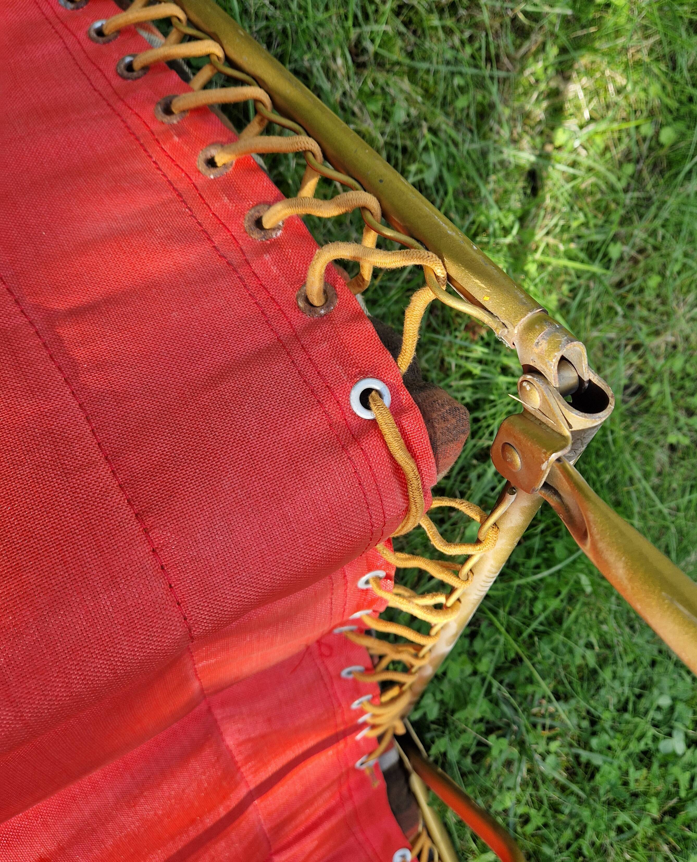 Extra bed, quilted sun lounger, Lafuma vintage 1970