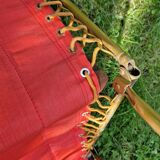 Extra bed, quilted sun lounger, Lafuma vintage 1970
