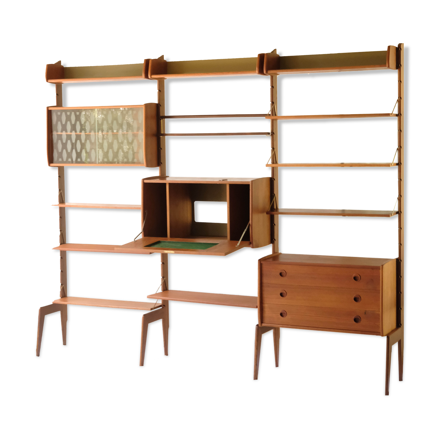 Wall Unit by John Texmon, 3 Modules, Norway, 1960s