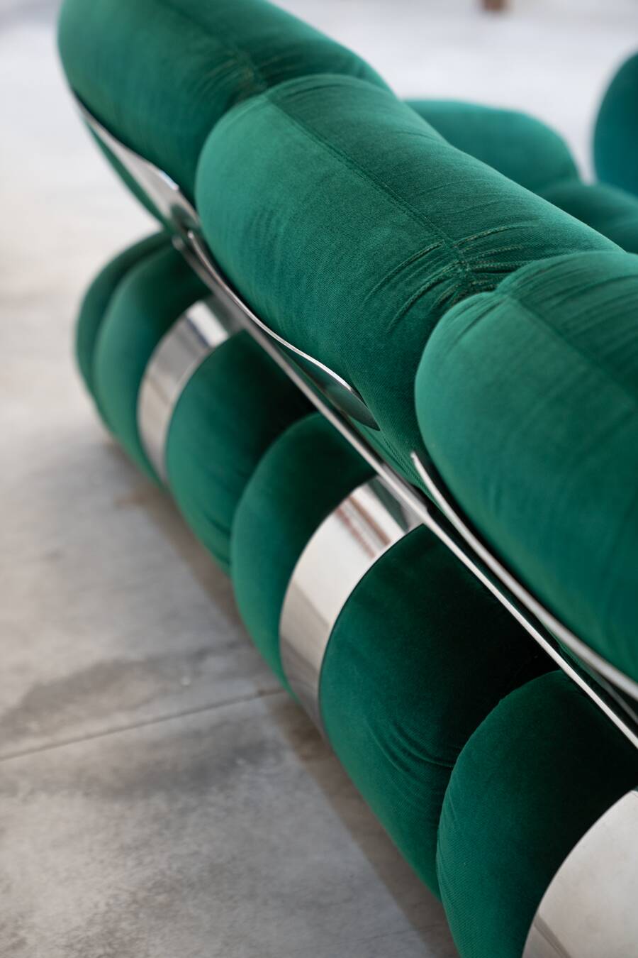 Living room, 2 armchairs and 3-seater sofa, OKAY model, Adriano Piazzesi, 1970