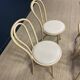 Set of 4 Thonet type bistro chairs light curved wood & Skaï GO IN Germany