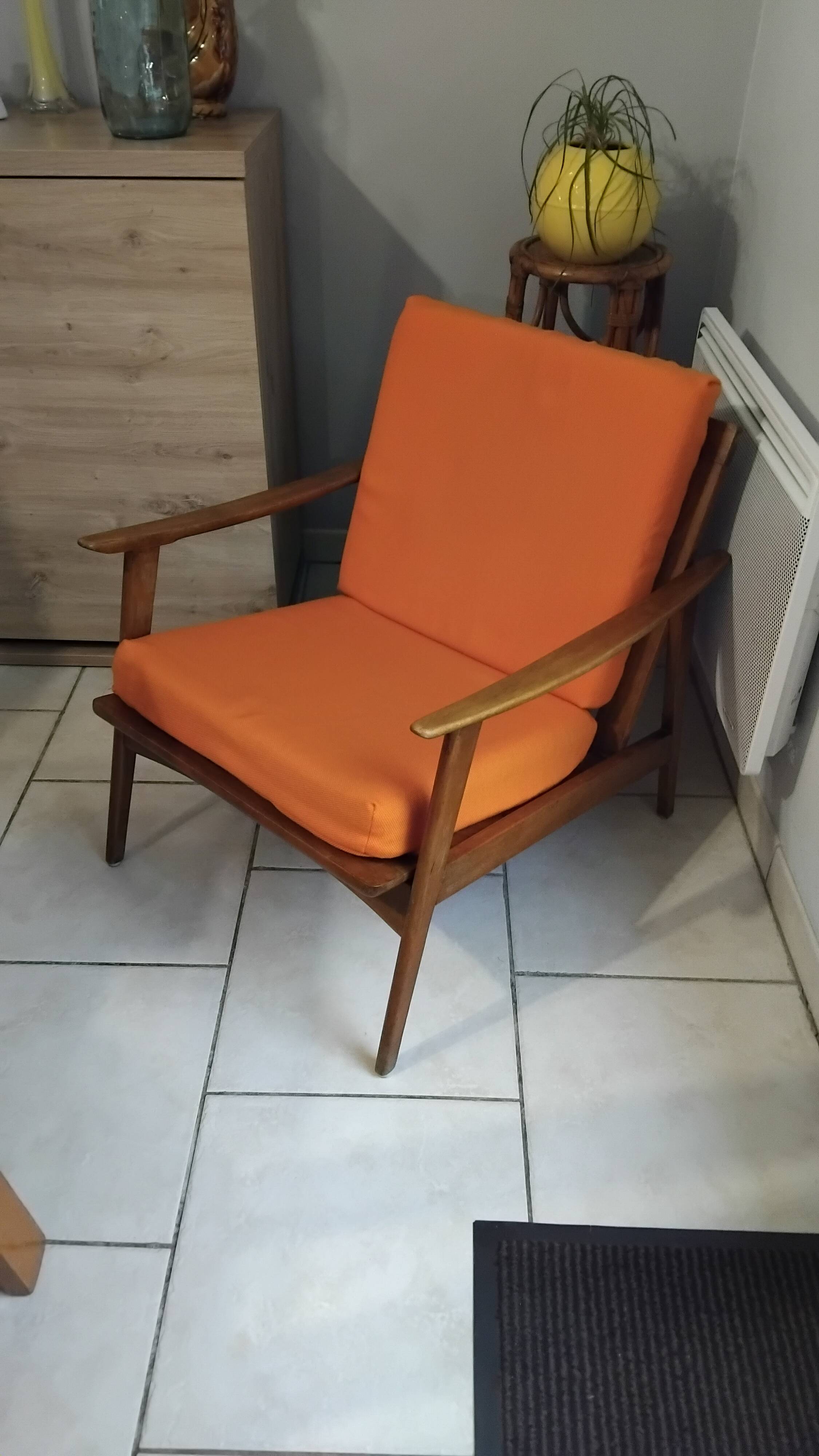 Fauteuil scandinave année 60 vintage danois