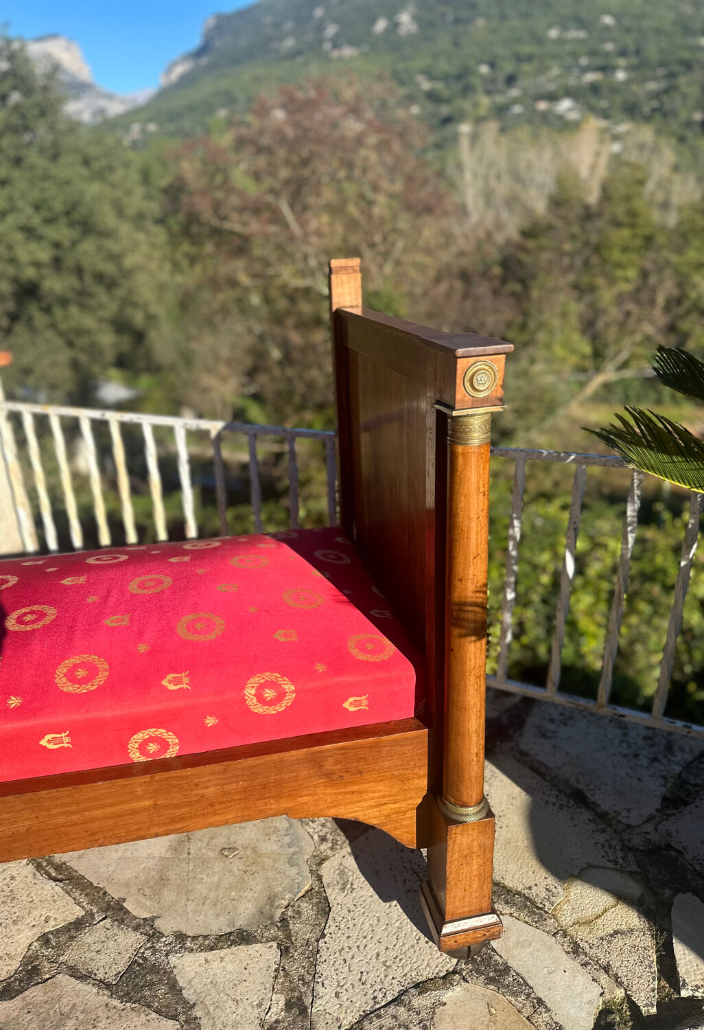 19th Century Empire Period Solid Walnut Daybed
