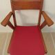 1950s design office chair with compass feet and red Sky seat