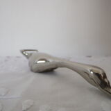 Open bottle silver metal goose