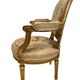 Louis XVI style gilded wood armchair, late 19th or early 20th century