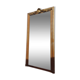 19th century mirror in wood and gilded stucco "scallop shell"