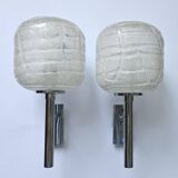 Pair of Rare Midcentury Wall Lamps Doria Leuchten, Germany, 1970s