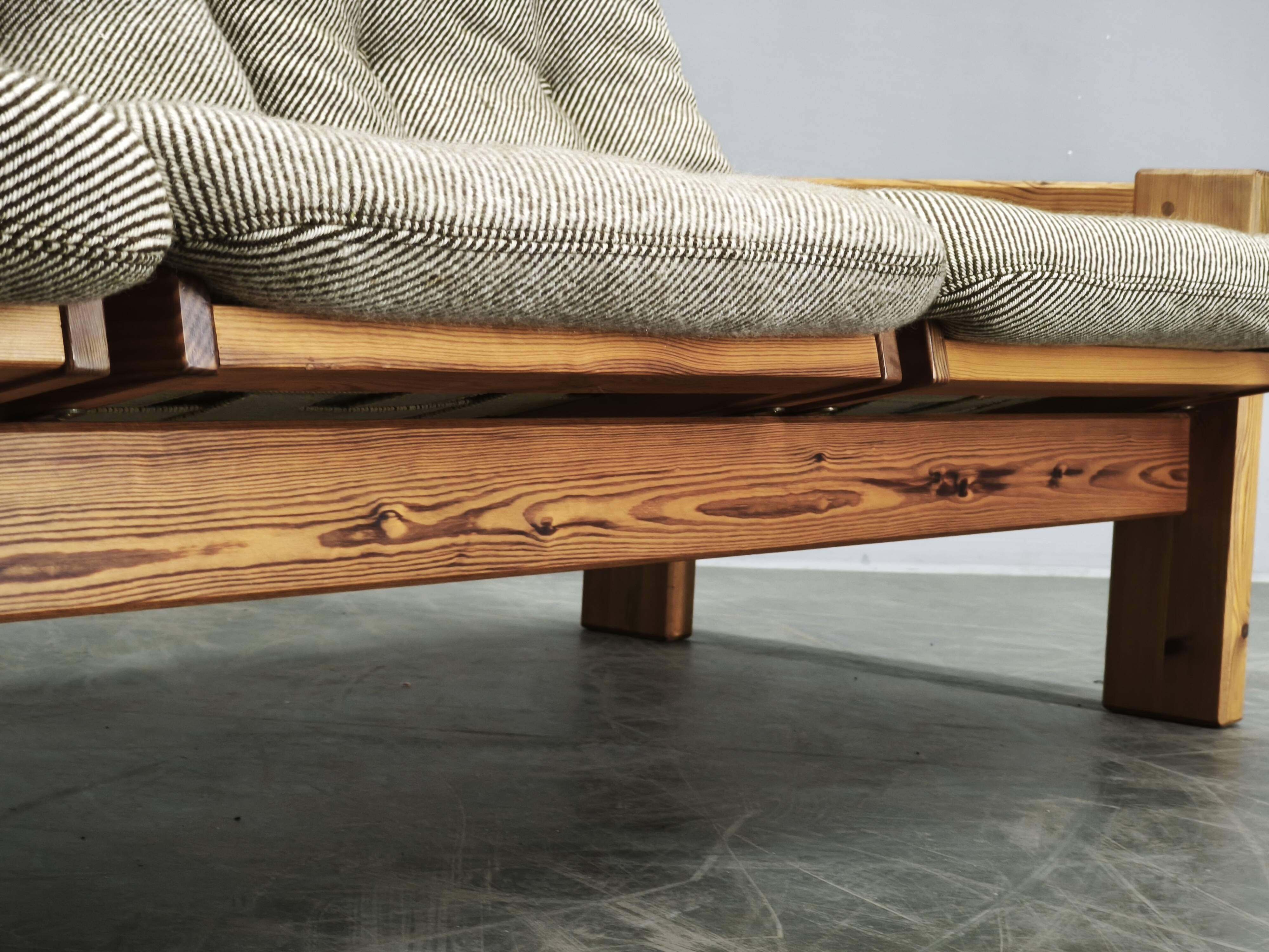 Yngve Ekström Dymling Three-Seater Pine Sofa for Swedese, 1970s