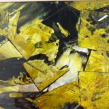 Waves of Gold Modern Abstraction by Juraj Huliak