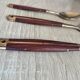 Cutlery in brass and rosewood 24pcs