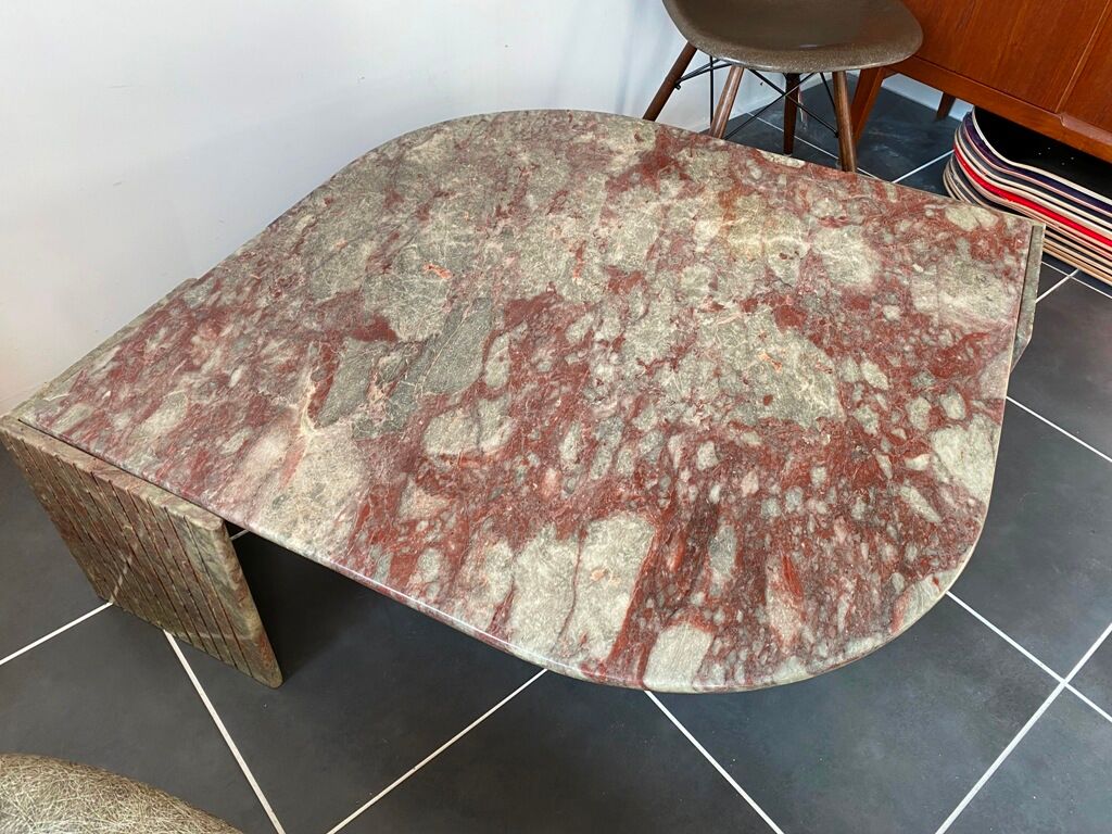 Marble table Roche Bobois, vintage 70s