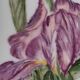 Sublime Pocket Bowl in Limoges Porcelain, Hand-Painted Iris & Gold Leaf