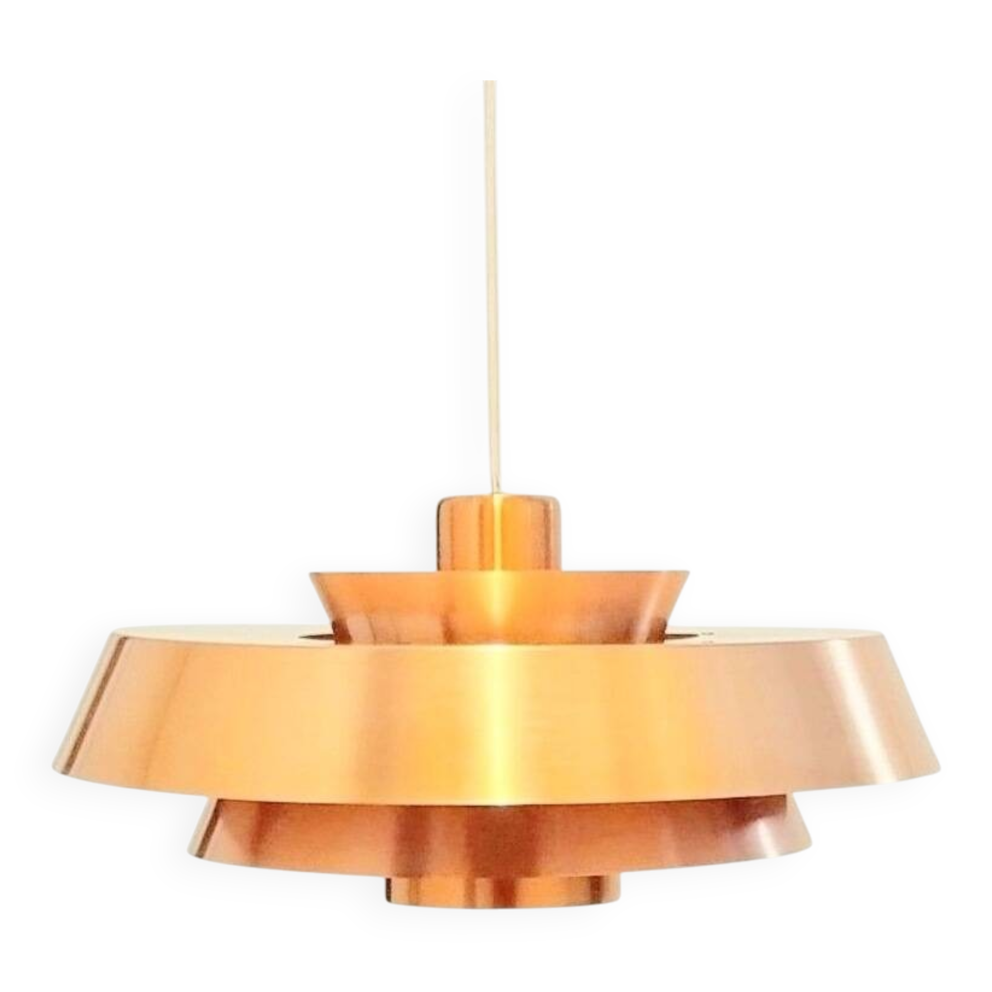 Mid Century Brass Ceiling Light - Jo Hammerborg for Fog & Mørup, Denmark