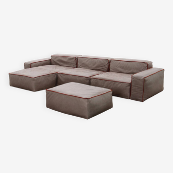 Modular Italian Leather Sofa Riff from Flexteam