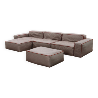 Modular Italian Leather Sofa Riff from Flexteam