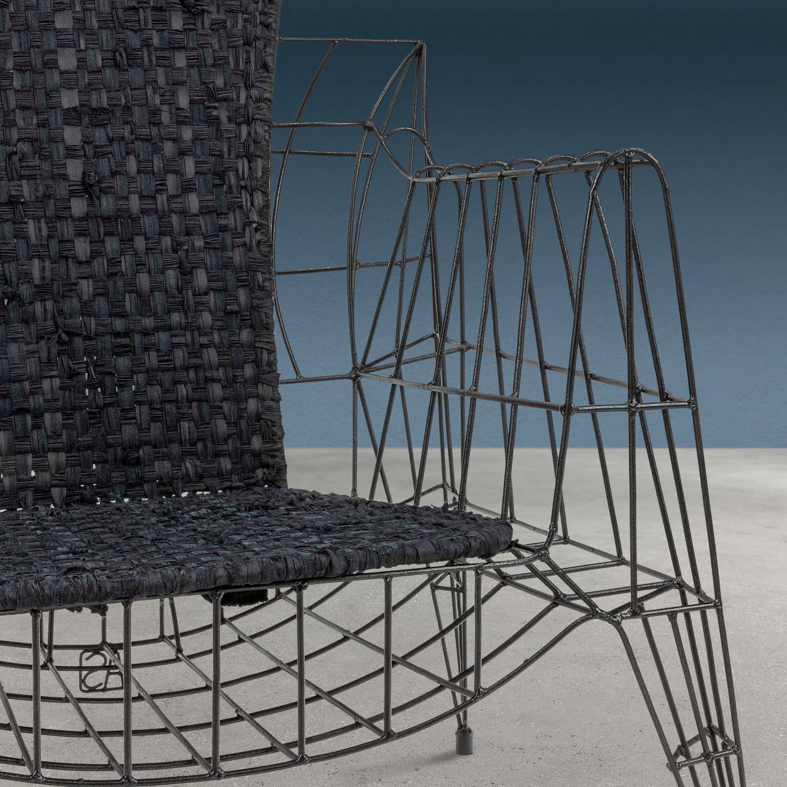 Fauteuil "Minimalisti" en fer, Anacleto Spazzapan