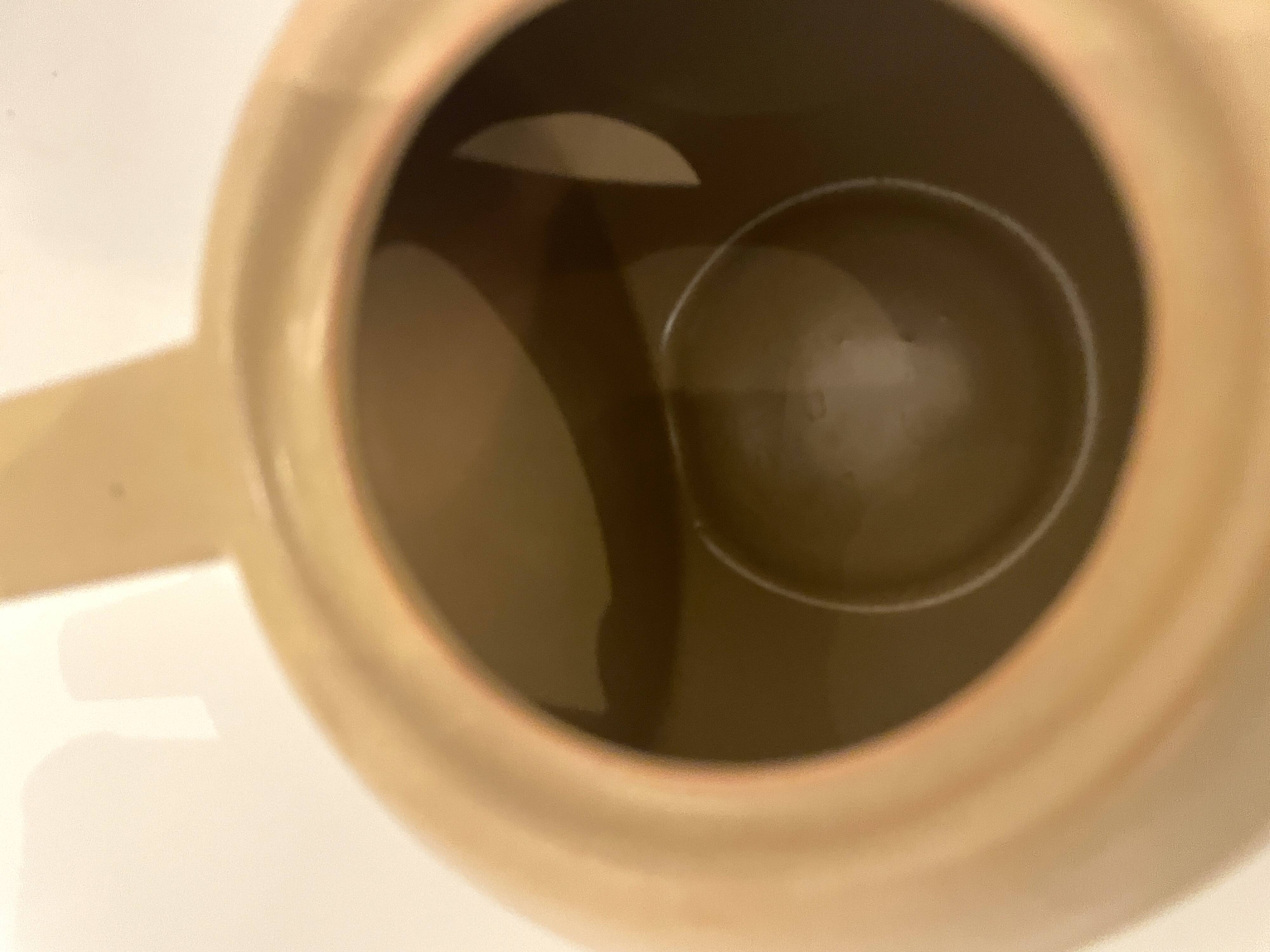 Théière / cafetière vintage en grès – Design moderniste années 70 –